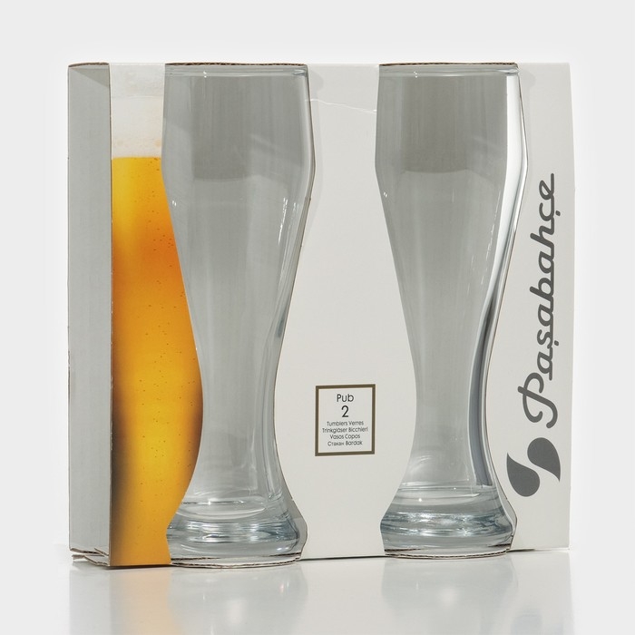 Набор стеклянных стаканов для пива Pub, 415 мл, 2 шт Набор стеклянных стаканов для пива Pub, 415 мл, 2 шт