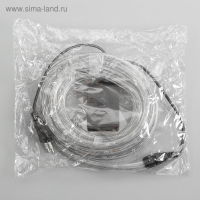 Световой шнур Luazon Lighting 10 мм, IP65, 5 м, 24 LED/м, 220 В, 8 режимов, свечение красное Световой шнур Luazon Lighting 10 мм, IP65, 5 м, 24 LED/м, 220 В, 8 режимов, свечение красное