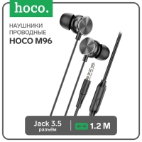 Наушники Hoco M96, проводные, вакуумные, микрофон, 1.2 м, чёрные Наушники Hoco M96, проводные, вакуумные, микрофон, 1.2 м, чёрные