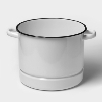 Мантоварка-позница эмалированная, 9 л, 3 вставки, цвет белый