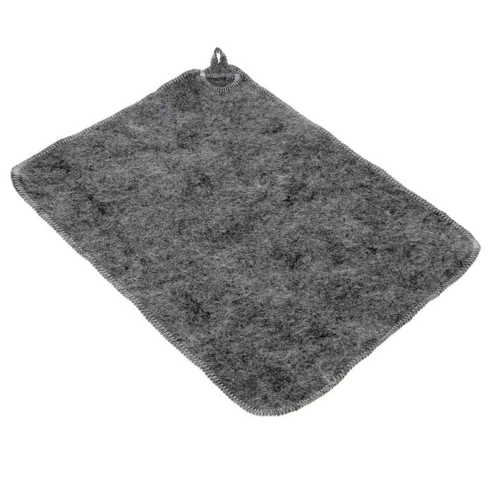 Набор банный "Мужской" портфель 5 предметов, серый, с вышивкой