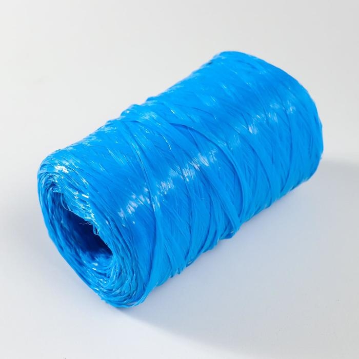 Пряжа "Для вязания мочалок" 100% полипропилен 400м/100&plusmn;10 гр в форме цилиндра (василёк)