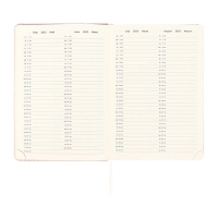 Ежедневник датированный 2025 A5 168 листов, deVENTE.Barbara, твердая обложка кожзам с поролоном, хлястик, перфорация, ляссе, блок 70, розовый