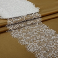 Кружево реснички, 165 мм &times; 3 &plusmn; 0,5 м, цвет белый