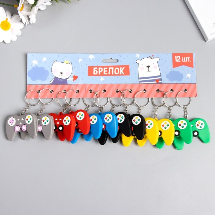 Брелок резина "Джойстик" МИКС 2,7х3,8х0,4 см