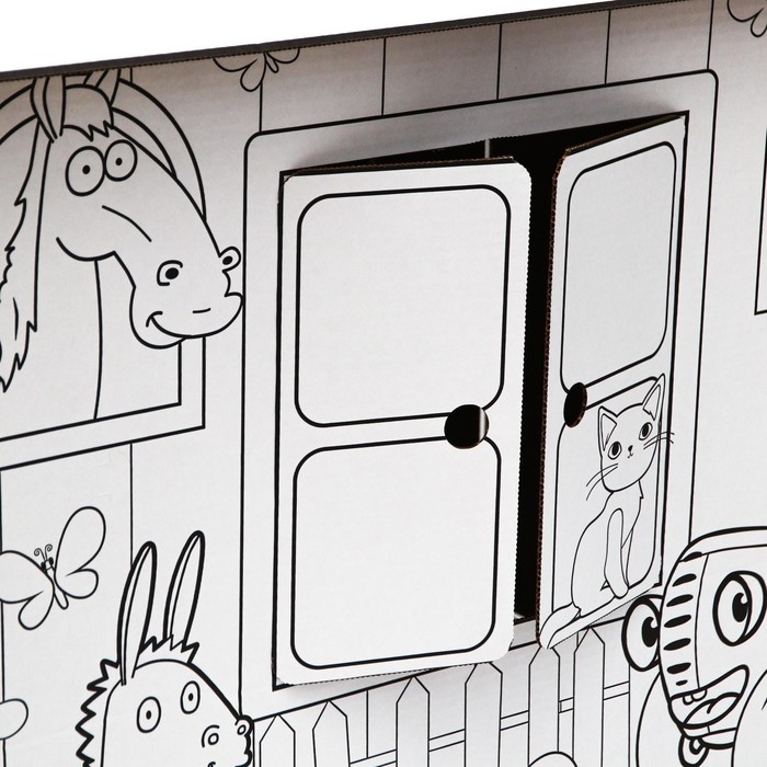 Набор для творчества &laquo;Дом-раскраска: Синий трактор&raquo;, дом из картона