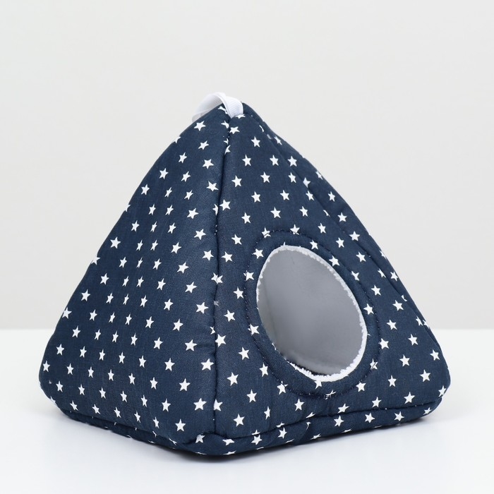 Домик Домик "Вигвам" для грызунов, 17*17*17 см, бязь, флис, звезды,