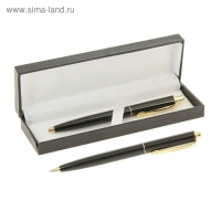 Ручка подарочная, шариковая, автоматическая "Джокер", в кожзам футляре, чёрный с золотом