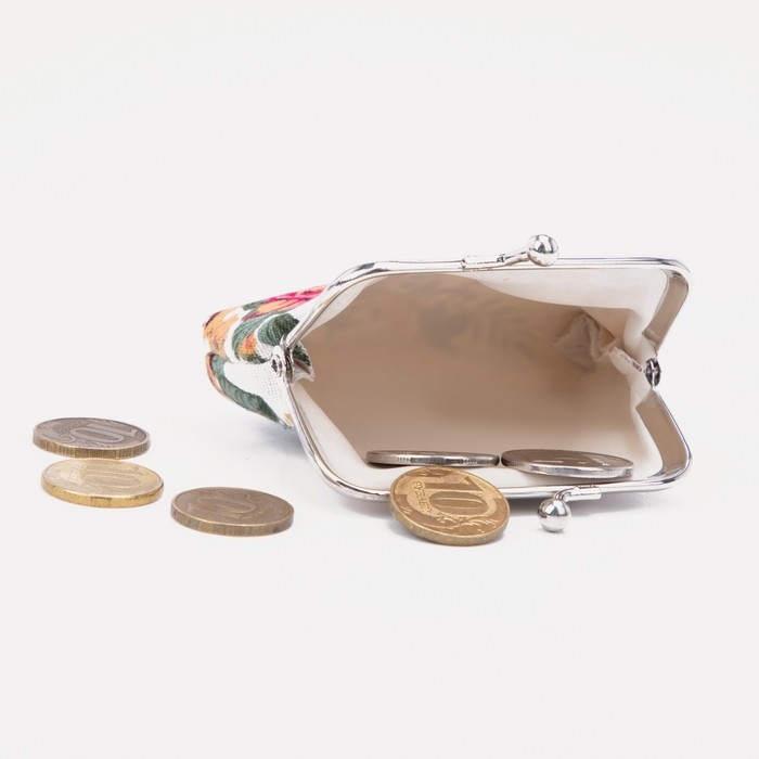 Кошелёк женский на фермуаре, цвет белый Кошелёк женский на фермуаре, цвет белый