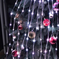 Умная гирлянда «Конский хвост» 10 нитей по 1.5 м роса, IP20, серебристая нить, 150 LED, пульт ДУ, приложение, свечение RGB, USB Умная гирлянда «Конский хвост» 10 нитей по 1.5 м роса, IP20, серебристая нить, 150 LED, пульт ДУ, приложение, свечение RGB, USB