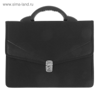 Портфель деловой 350 х 260 х 100 мм, текстильный, 2 отделения "Ладога" комбинированный чёрный 1С112