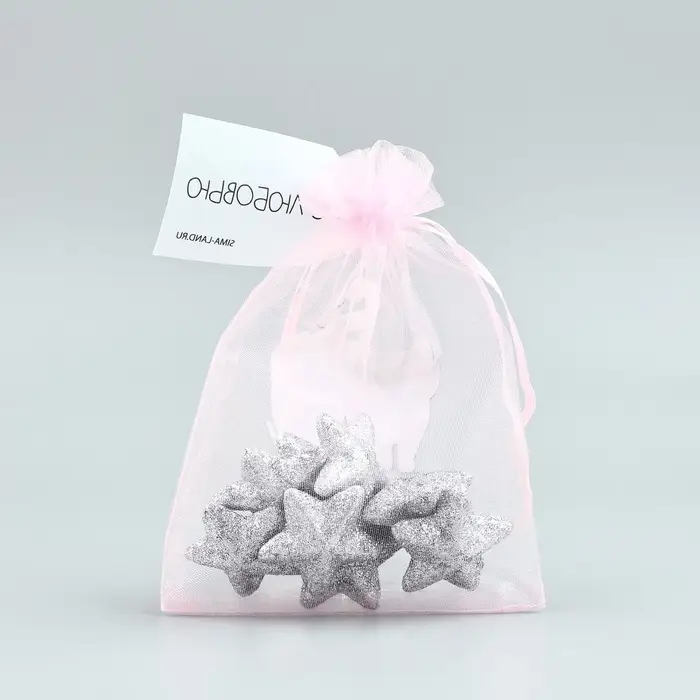 Мешочек подарочный из фатина с термонаклейкой &laquo;С любовью&raquo;, 11 х 16 см +/- 1.5 см