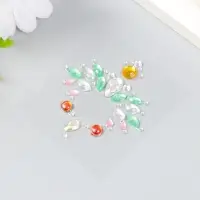 Наклейка пластик стразы "Украшение. Тиара" МИКС 5,6х6,2 см