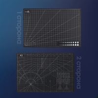 Мат для резки, пятислойный, 30 &times; 45 см, А3, цвет чёрный