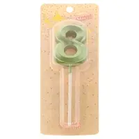 Свеча в торт на шпажке &laquo;Цифра 8&raquo;, зеленая, 5 см