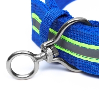 Ошейник четырехслойный светоотражающий с вертлюгом, 71 х 5 см, ОШ 55-65 см, синий