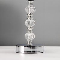 Настольная лампа с абажуром RISALUX &laquo;Реймо&raquo;, Е14, 40 Вт, хром, 18&times;18&times;33.5 см