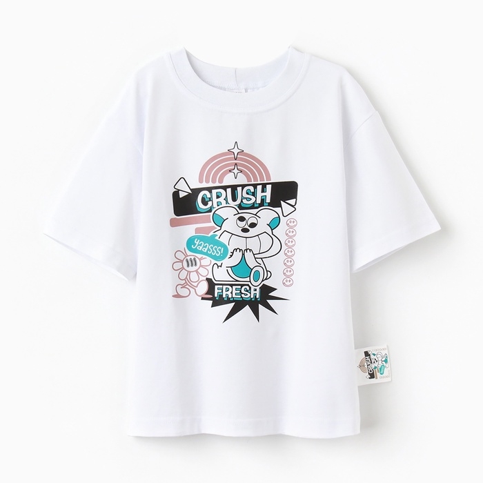 Футболка детская MINAKU, цвет белый, рост 158 см