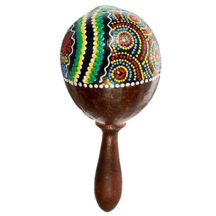 Сувенирный музыкальный инструмент Маракас Сувенирный музыкальный инструмент Маракас "Черепаха" 22х11х6 см МИКС