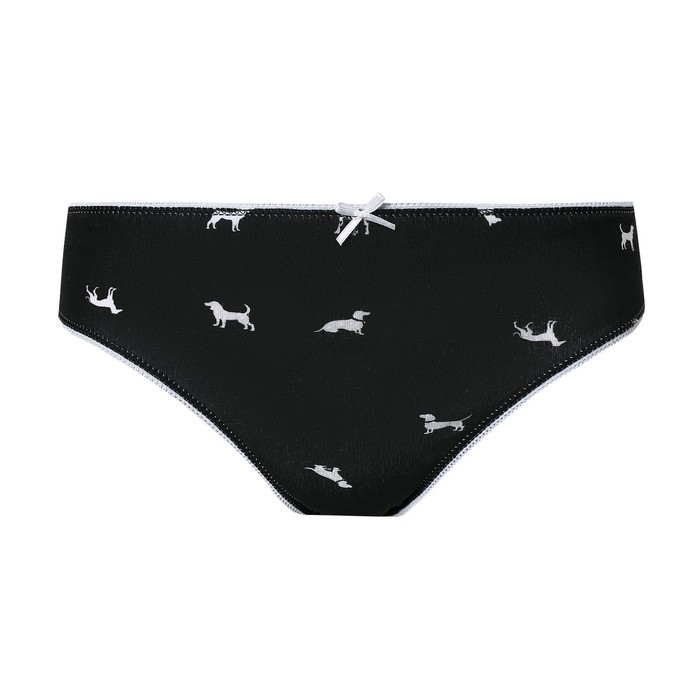 Трусы женские слипы, цвет чёрный, размер 48