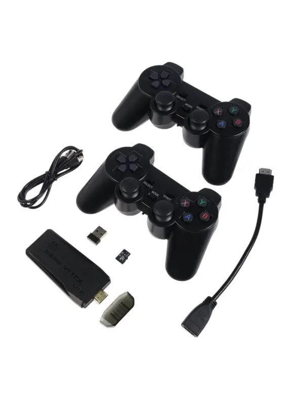 Игровая приставка Game-5, 8/16/32 бита, 4K, 64 ГБ, HDMI, microSD, 2 джойстика, черная