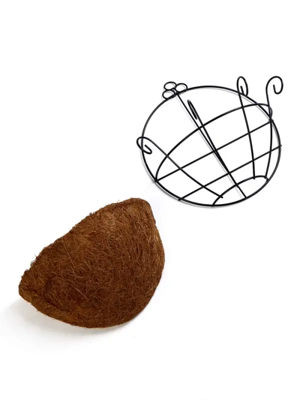 Кашпо настенное d=20 см, с кокосовым вкладышем