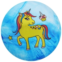 Мяч детский &laquo;Единороги&raquo;, d=22 см, цвет МИКС