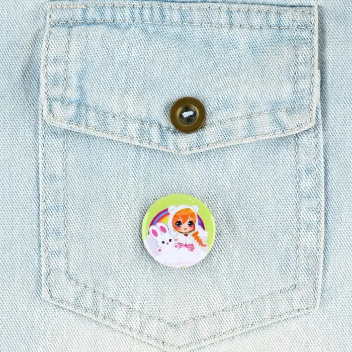 Значок металлический закатной &laquo;Милые анимешки&raquo;, d=2.5 cм, МИКС