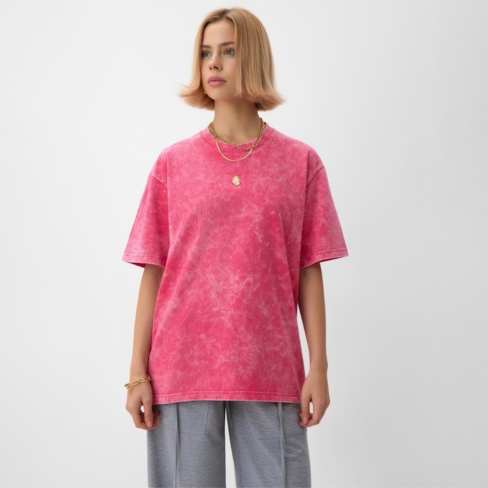 Футболка женская MINAKU, цв.розовый, р-р 50-52 Футболка женская MINAKU, цв.розовый, р-р 50-52