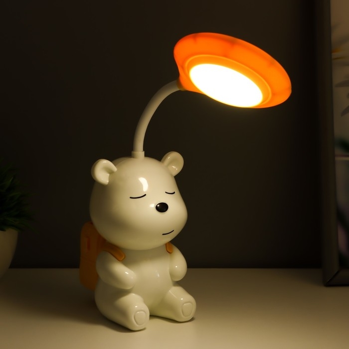 Ночник "Медвежонок" LED 2Вт USB АКБ бело-желтый 22х13х7 см RISALUX