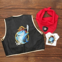 Карнавальный костюм &laquo;Морской разбойник&raquo;, жилетка, наглазник, термонаклейка, бандана