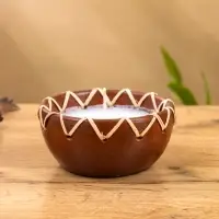 Свеча в керамической чаше, 11х11х5 см