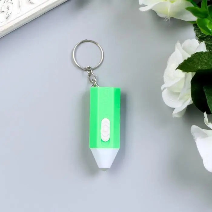Фонарик свет на кольце "Карандаш" мигает МИКС 5х1,7х1,7 см
