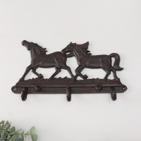 Крючки декоративные чугун "Двойка коней" 30х4х18 см