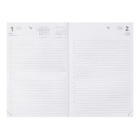 Ежедневник датированный 2024 года, А5, 176 листов, Attomex.Lancaster, обложка балакрон, ляссе, блок 70 г/м2, синий