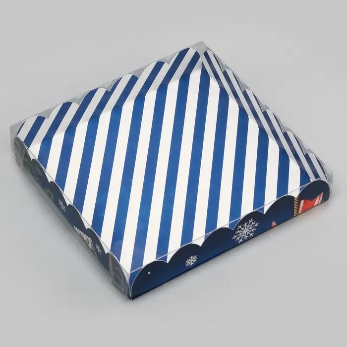 Коробка для печенья, &laquo;Новогодняя почта&raquo;, 18&times;18&times;3 см