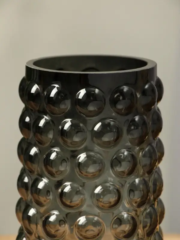 Ваза стекло настольная "Валери" шарики, 23х11 см, серый