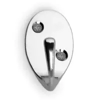 Крючок мебельный ТУНДРА TKO004, однорожковый, хром