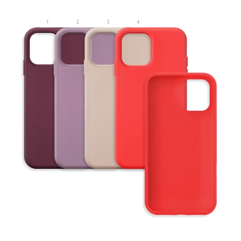 Чехол iPh 12 TPU цветной силикон