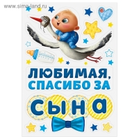Набор магнитов на авто «Спасибо за сына», на выписку Набор магнитов на авто «Спасибо за сына», на выписку