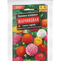 Набор семян Цинния Шаровидная, смесь окрасок, О, 5 шт.