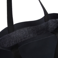 Шопер "Тропики", 35х0,5х40, принт с блестками, без подклада, чёрный