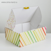 Коробка‒пенал, упаковка подарочная, &laquo;С Днём рождения&raquo;, 30 х 23 х 12 см