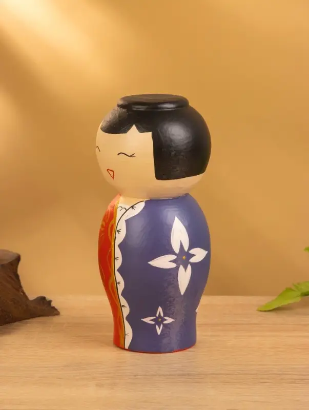 Деревянная кукла кокеши "Такаши" 7х7,5х15 см