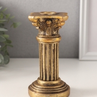Подсвечник полистоун на 1 свечу "Колонна Афродиты" состаренное золото 7х7х13,5 см Подсвечник полистоун на 1 свечу "Колонна Афродиты" состаренное золото 7х7х13,5 см