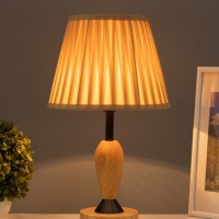 Лампа настольная BayerLux ЭКО "Нина" 1х40Вт Е27 коричневый/черный 27х27х42см