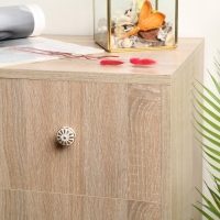 Ручка кнопка РК201, белая, с золотой вставкой, 8 шт TMP