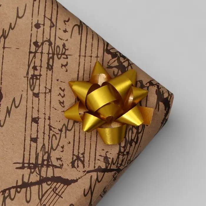 Бант - звезда №3.5, металлик, ассорти