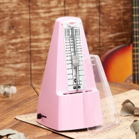 Метроном механический Gleam, розовый, 40-408 ударов в минуту, 21 х 10 х 12 см,