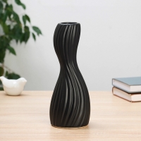 Ваза керамика настольная "Финли" 25х9,5 см, чёрный